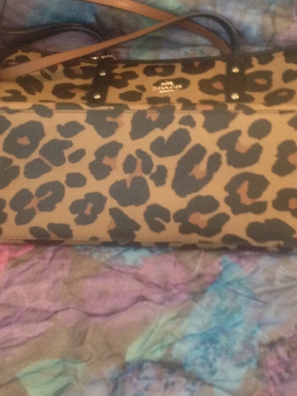 Coach Leopard Print Tote Bag in Brown